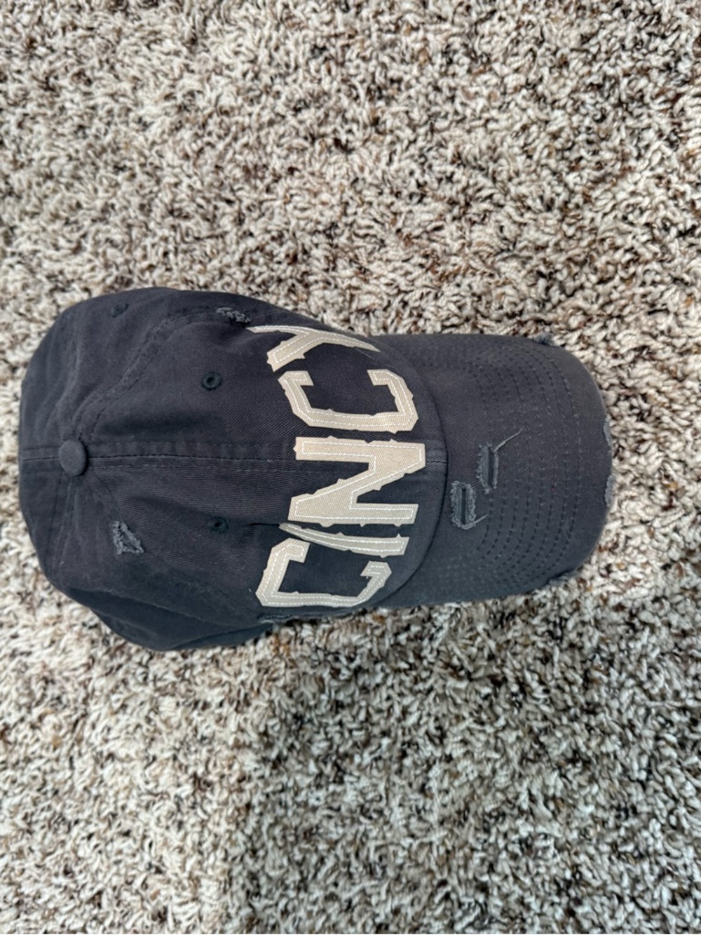 Cincy Distressed gray Cotton Baseball Cap